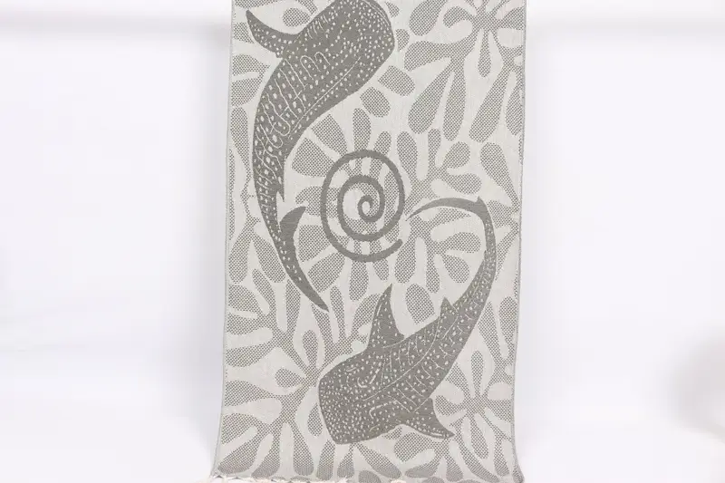 Wedding Favors, Turkish Hand Towel, 40x18 Cotton Whale Design Towel, Customized Turkish Towel, Gift Boxes Tea Towels, Personalized Hand Towel - 1