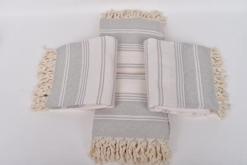 Turkish beach towel, Wedding Gift For Bride, Bridesmaid Gift Towel, Peshtemal Towel, Luxury Turkish Bath Towel, 70x40 Cotton Diamond Towel - 6