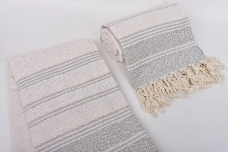 Turkish beach towel, Wedding Gift For Bride, Bridesmaid Gift Towel, Peshtemal Towel, Luxury Turkish Bath Towel, 70x40 Cotton Diamond Towel - 7