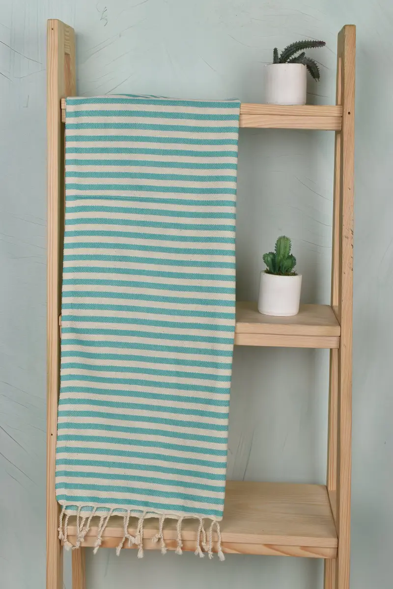 Towel With Name, Monogrammed Hand Towel, Hand Size Towels, Bridal Shower Gift, Wedding Gift, 40x18 Cotton Striped Towel, Personalized Gift - 8