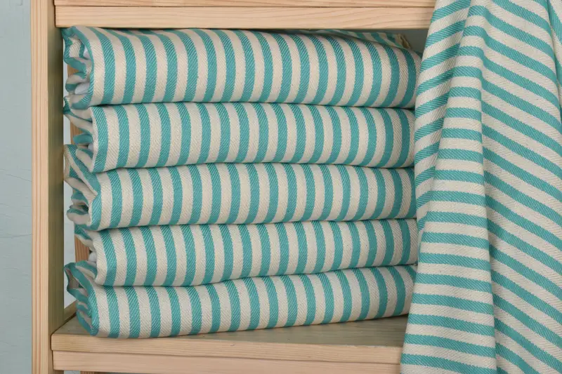 Towel With Name, Monogrammed Hand Towel, Hand Size Towels, Bridal Shower Gift, Wedding Gift, 40x18 Cotton Striped Towel, Personalized Gift - 2