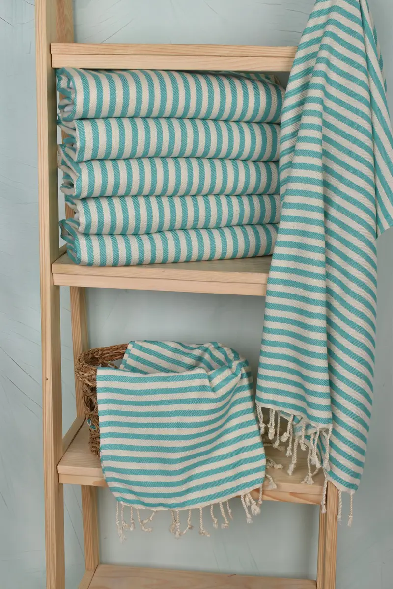 Towel With Name, Monogrammed Hand Towel, Hand Size Towels, Bridal Shower Gift, Wedding Gift, 40x18 Cotton Striped Towel, Personalized Gift - 3