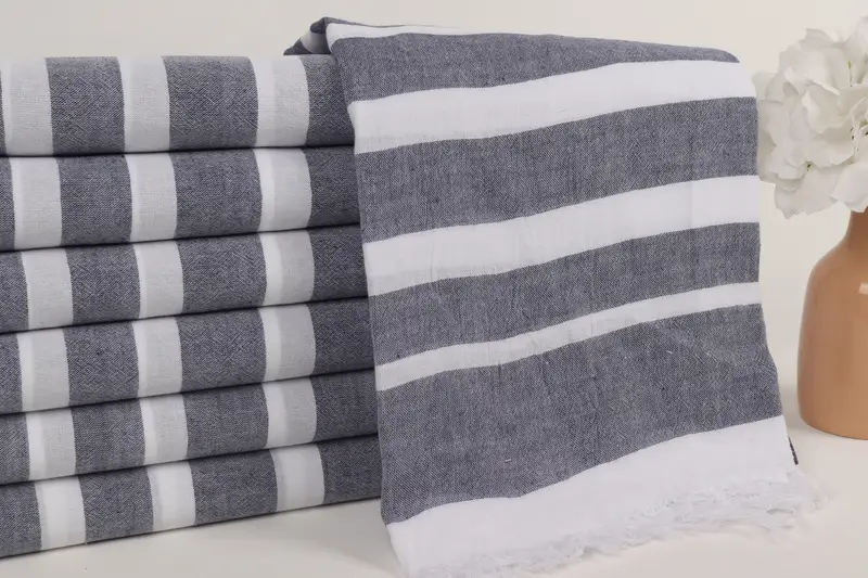 64x40 Cotton Striped Towel, Monogram Turkish Towel, Bachelorette Party Gifts Bridesmaids, Yoga Towel, Custom Wedding Gifts, Customized Towels - 2