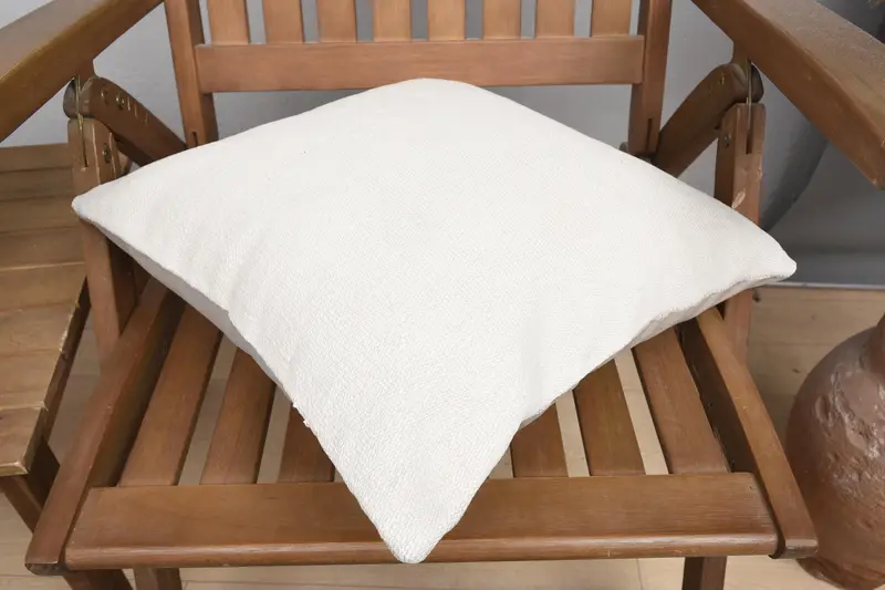 Boho Pillow, 16x16 White Cushion, Home Decor Pillow, Cushion, Vintage Kilim Pillow Pillow, Pillow for Sofa, Handwoven Pillow Case, Car Pillow Sham - 4