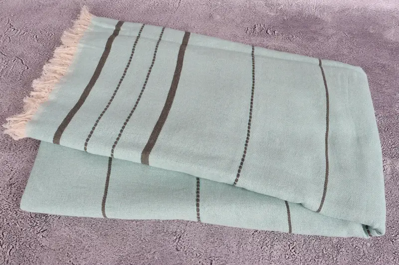 Beach Theme Wedding Gift, Thin towel, House Warming Gift, 70x40 Cotton Striped Towel, Bachelorette Gifts, Cotton towel, Wedding Hand Made Gift - 6