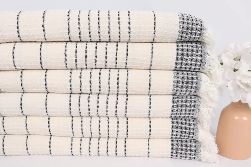 Bridesmaid Gifts, Monogram Hand Towel, Monogrammed Hand Towel, Bridesmaid Gift Towel, 40x20 Cotton Waffle Towel, Bridal Shower Favors, Organic Towel - 3