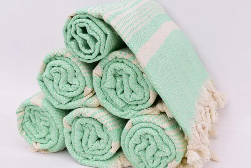 Guest Towel, Personalized Bridesmaid Gift, Personalized Wedding Gift, Gift For Him, Peshtemal, 70x40 Cotton Striped Towel, Turkish Bath Towel Set - 6