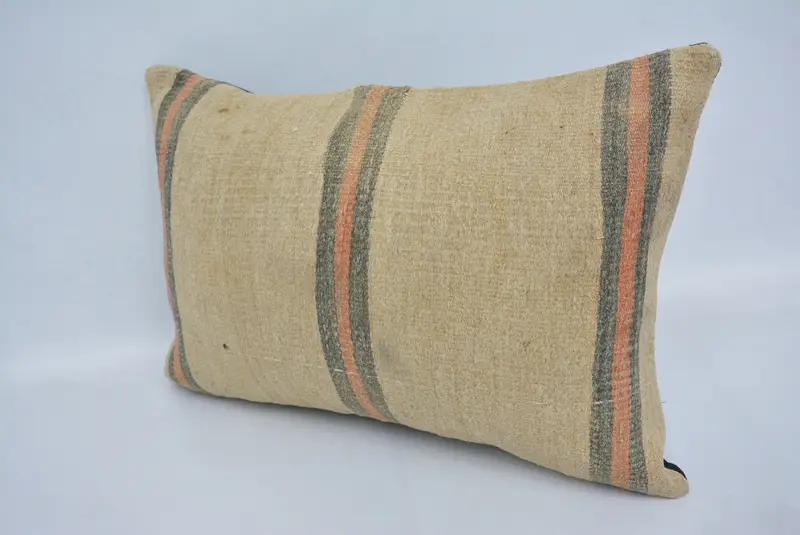 16x24 Beige Cushion Case, Kilim Pillow, Pillow Case, Vintage Pillow, Neutral Cushion, Sustainable Pillow Case, Turkish Kilim Pillow - 4