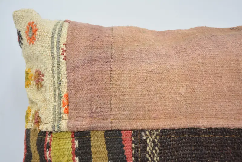 Toss Pillow Sham, Pillow for Couch, Cushion Case, Turkish Pillow, Indoor Pillow Sham, 16x16 Brown Pillow Case, Handmade Pillow, Kilim Pillow Cover - 2