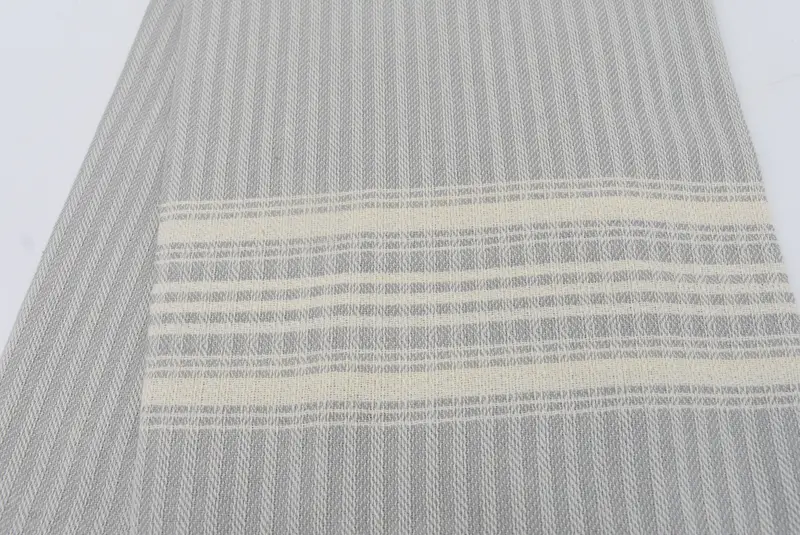 Beach Towel Gift, Summer Gift, Organic Beach Towel, Bridal Party Gifts, Monogram Beach Towel, 68x38 Linen Striped Towel, Embroidered Beach Towel - 7