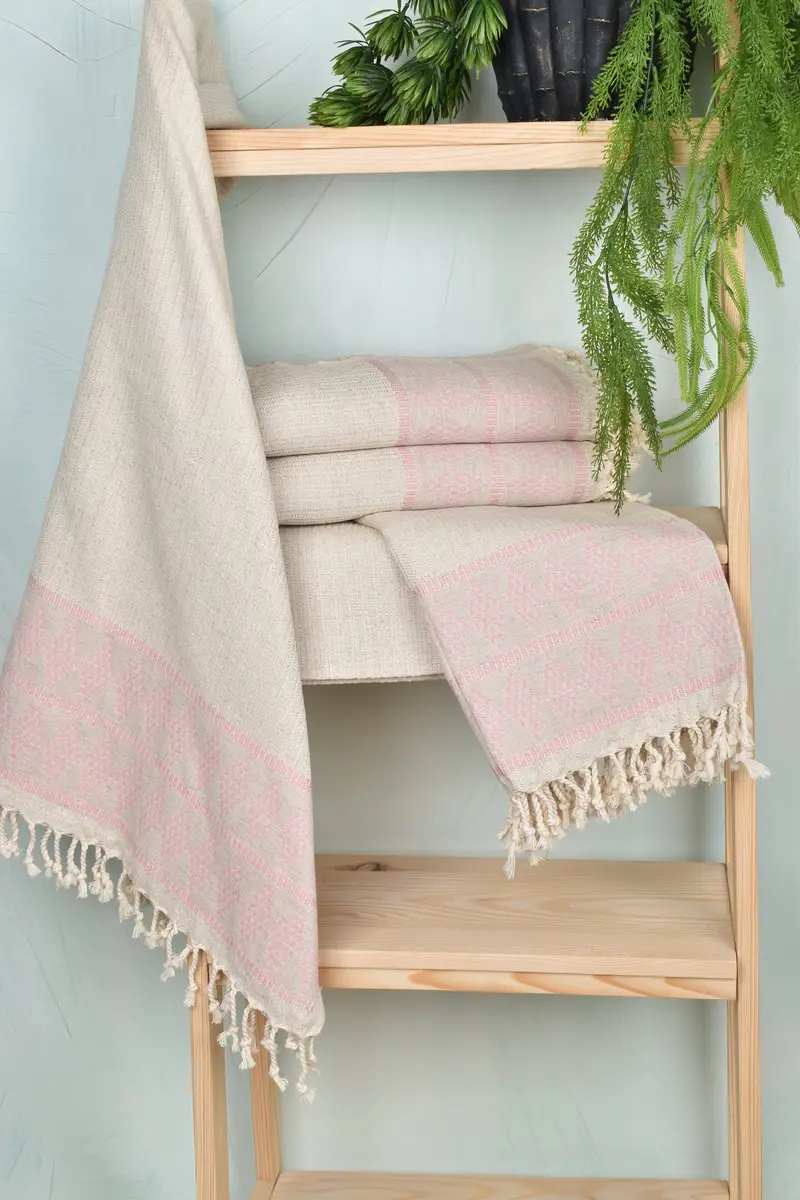 Best Friend Gift, Monogram Towels, Bachelor Bachelorette Party Favors, 70x36 Linen Kilim Design Towel, Personalized Bridesmaid Gift, Custom Gifts - 6