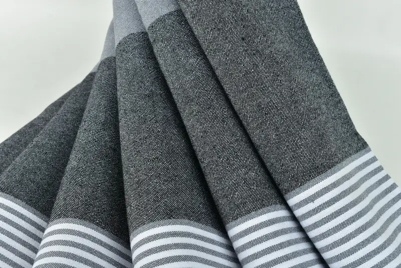 Organic Beach Towel, Beach towel, Organic Turkish towel, Best Friend Christmas Gift, Travel Towel, Personalized Towel, 70x40 Cotton Striped Towel - 5