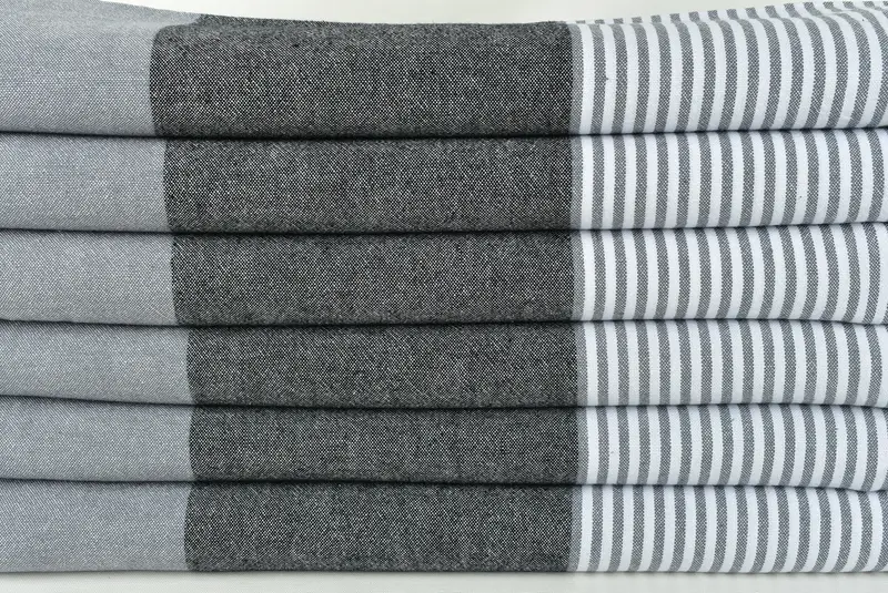 Organic Beach Towel, Beach towel, Organic Turkish towel, Best Friend Christmas Gift, Travel Towel, Personalized Towel, 70x40 Cotton Striped Towel - 2