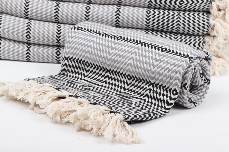 Luxury Turkish beach towel with fringe, Personalized Gift, Valentines Gift, 80x40 Cotton Diamond Towel, Spa Towel, Handmade Gift, Custom Towel - 7