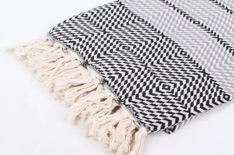 Luxury Turkish beach towel with fringe, Personalized Gift, Valentines Gift, 80x40 Cotton Diamond Towel, Spa Towel, Handmade Gift, Custom Towel - 13