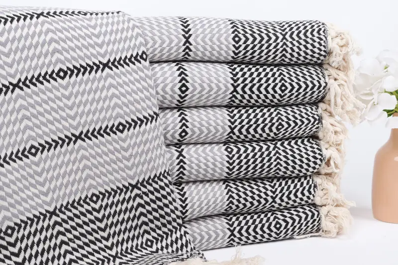 Luxury Turkish beach towel with fringe, Personalized Gift, Valentines Gift, 80x40 Cotton Diamond Towel, Spa Towel, Handmade Gift, Custom Towel - 1