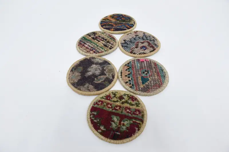 Blaue und braune runde Untersetzer, langlebige Tischuntersetzer