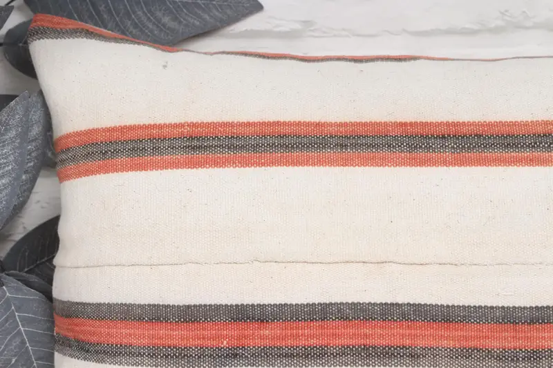 Vintage Kilim Throw Pillow, Boho Pillow Sham Cover, Antique Pillows, Authentic Cushion Cover, Cushion Cover, 16x24 Beige Pillow Sham - 2