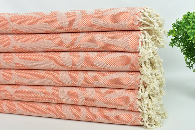 Dish Towel Personalized Monogram Kitchen Towel Orange, 18x38 Inches