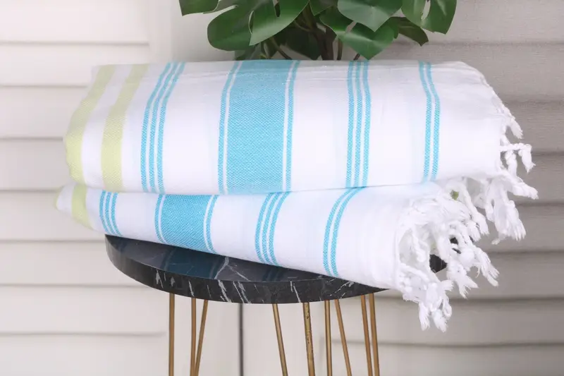 Fouta towel, 70x40 Cotton Striped Towel, Turkish Towel Personalized, Personalized Towel, Beach Size Towel, Travel towel, Gift For Boyfriend - 3