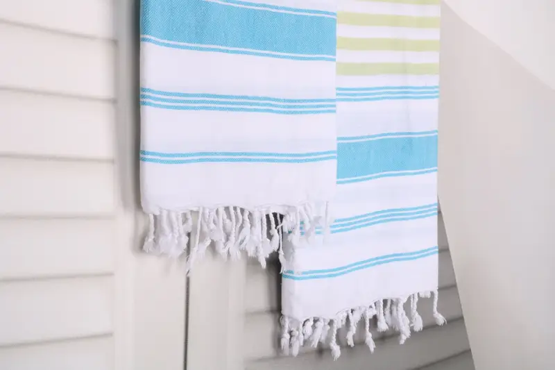 Fouta towel, 70x40 Cotton Striped Towel, Turkish Towel Personalized, Personalized Towel, Beach Size Towel, Travel towel, Gift For Boyfriend - 8
