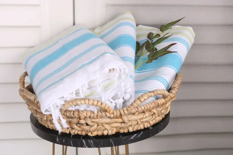 Fouta towel, 70x40 Cotton Striped Towel, Turkish Towel Personalized, Personalized Towel, Beach Size Towel, Travel towel, Gift For Boyfriend - 5