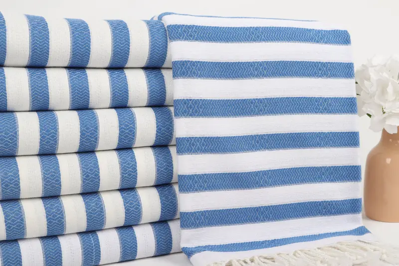Summer Gift, Turkish bath towel for spa, Personalized Gift For Her, Gym Towel, Bachelorette Party Favors, Fouta towel, 70x36 Cotton Striped Towel - 2