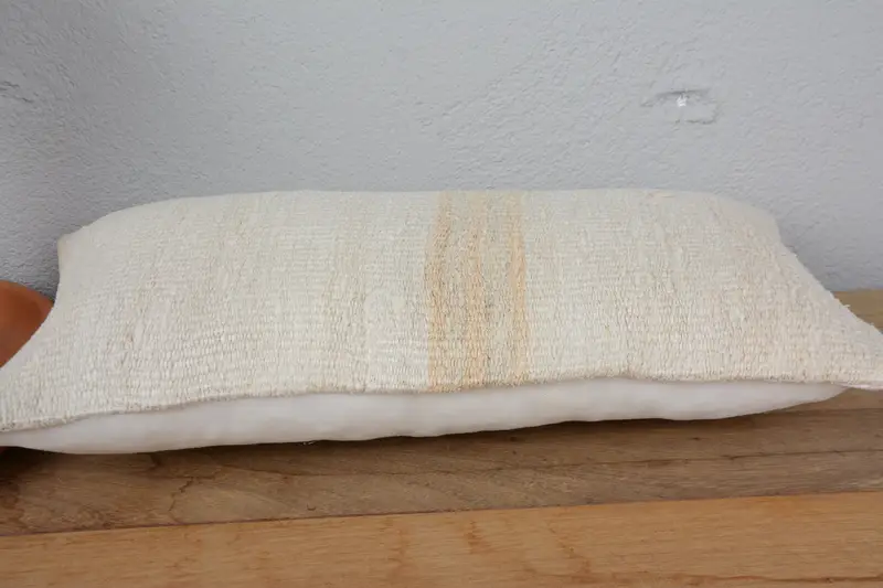 Pillow for Couch, Vintage Kilim Throw Pillow, Turkish Kilim Pillow, Pillow, Ottoman Cushion Cover, 10x20 White Pillow Case, Tribal Cushion Case - 5
