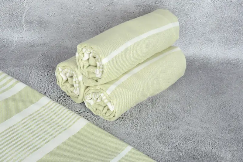 Organic towel, Sand-resistant towel, 68x38 Cotton Striped Towel, Large Turkish Towel, Scarf Towel, Bridesmaid Gifts Personalized, Family Gift Basket - 8