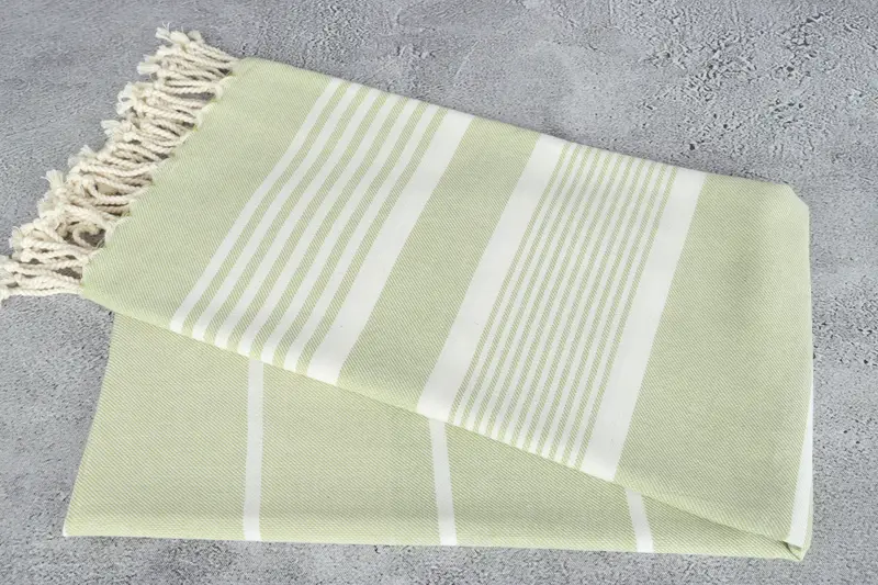 Organic towel, Sand-resistant towel, 68x38 Cotton Striped Towel, Large Turkish Towel, Scarf Towel, Bridesmaid Gifts Personalized, Family Gift Basket - 6
