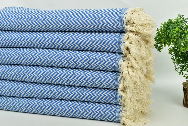 70x40 Pamuk Chevron Havlu, Gelin Duş Favor, Lüks Havlu, Organik Havlu, Plaj Havlu Kişiselleştirilmiş, Plaj Teması Düğün Hediyesi, Türk Banyo Havlusu - 3