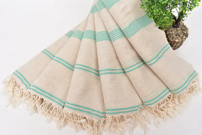 80x36 Cotton Striped Towel, Turkish beach towel, Wedding Gift For Bride, Lightweight Turkish towel, Bachelorette Gifts, Turkish Bath Towel Set - 4