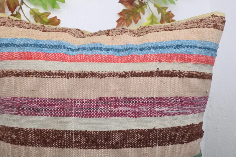 Interior Designer Pillow, Pillow for Couch, Neutral Throw Pillow Case, 20x20 White Pillow Sham, Ethnical Kilim Rug Pillow, Cushion Case - 5