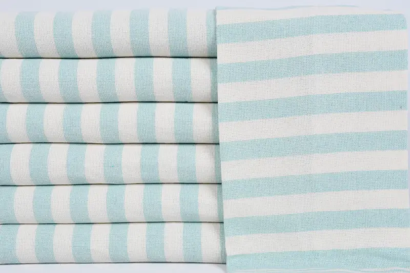 Embroidery Towel, Turkish Tea Towel, House Warming Gift, Housewarming Gift, Bridesmaid Gifts, 36x18 Cotton Striped Terry Towel, Small Bath Towels - 1