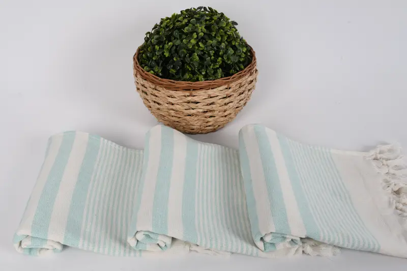 Embroidery Towel, Turkish Tea Towel, House Warming Gift, Housewarming Gift, Bridesmaid Gifts, 36x18 Cotton Striped Terry Towel, Small Bath Towels - 8