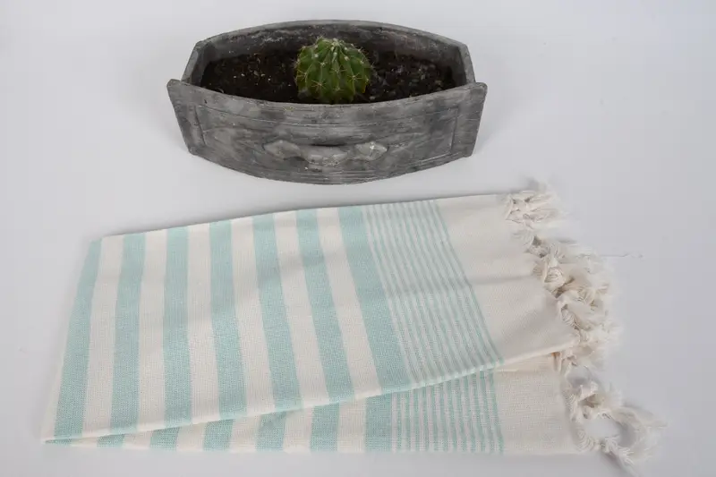 Embroidery Towel, Turkish Tea Towel, House Warming Gift, Housewarming Gift, Bridesmaid Gifts, 36x18 Cotton Striped Terry Towel, Small Bath Towels - 4