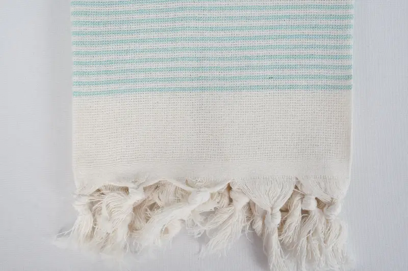 Embroidery Towel, Turkish Tea Towel, House Warming Gift, Housewarming Gift, Bridesmaid Gifts, 36x18 Cotton Striped Terry Towel, Small Bath Towels - 3