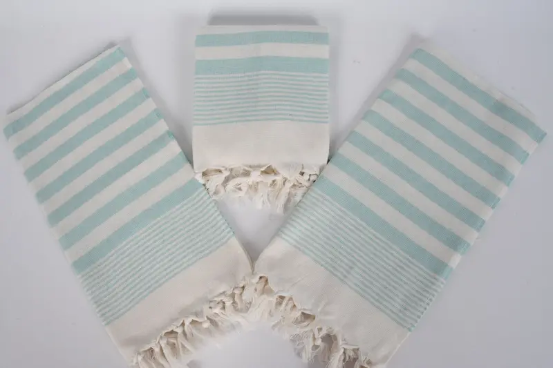 Embroidery Towel, Turkish Tea Towel, House Warming Gift, Housewarming Gift, Bridesmaid Gifts, 36x18 Cotton Striped Terry Towel, Small Bath Towels - 6