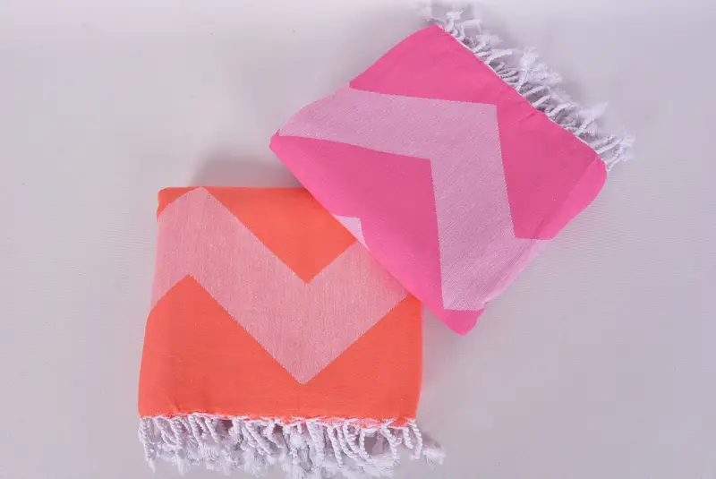 70x40 Cotton Zigzag Design Towel, Bath towel, Bachelorette Party Gifts Bridesmaids, Baby Boy Gift, Housewarming Gift, Absorbent Turkish towel - 7