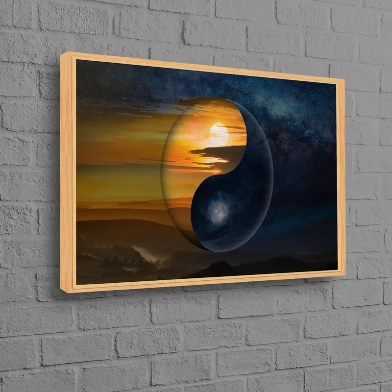 Canvas Art: Yin-Yang Harmony in Light & Shadow