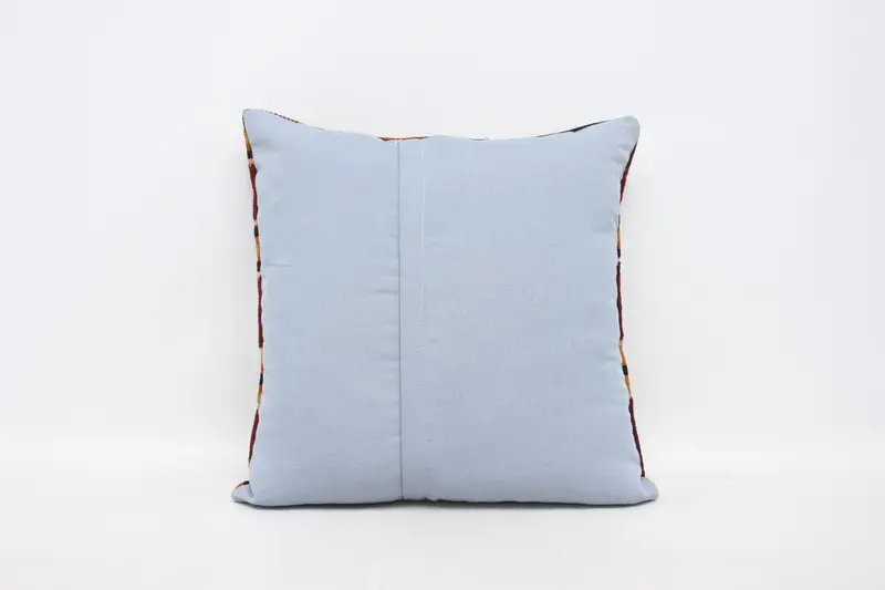Boho Pillow Sham Cover, Kilim Pillow Cover, Turkish Pillow, Cushion Case, Knitted Pillow Sham, 22x22 Red Cushion Case, Pastel Cushion Cover - 6