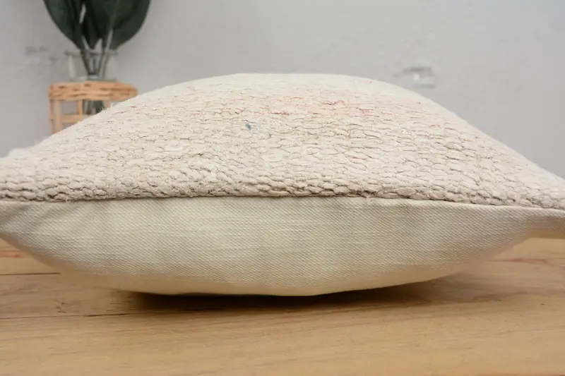 12x12 White Cushion Cover, Boho Chic Cushion Cover, Armchair Cushion Cover, Boho Pillow, Retro Pillow Sham, Gift Pillow, Turkish Pillow, Pillow Sham - 5