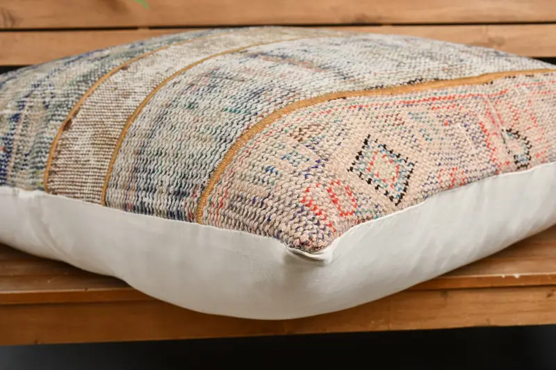 Kilim Pillow, Pet Cushion Case, Colorful Pillow, Pillow Cover, 32x32 Blue Pillow Cover, Kilim Pillow Cover, Throw Kilim Pillow, Car Pillow Case - 3