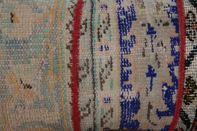 Pastel Pillow Sham, Cushion, 12x20 Beige Cushion Cover, Pillow for Sofa, Handmade Kilim Cushion, Vintage Kilim Pillow Pillow Sham, Vintage Pillow - 3