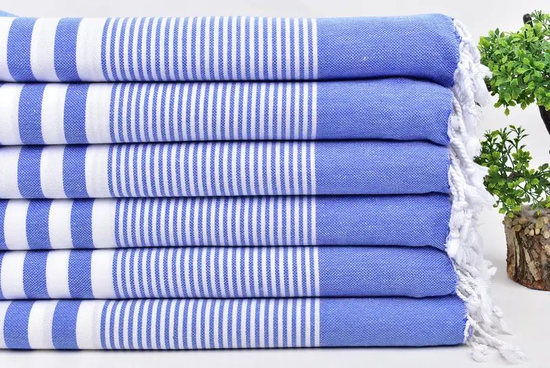 70x40 Cotton Striped Towel, Custom Beach Towel, Fouta towel, Hammam Towel USA, Sand-free peshtemal towel for the beach, Gifts For Him, Unique Gift - 3