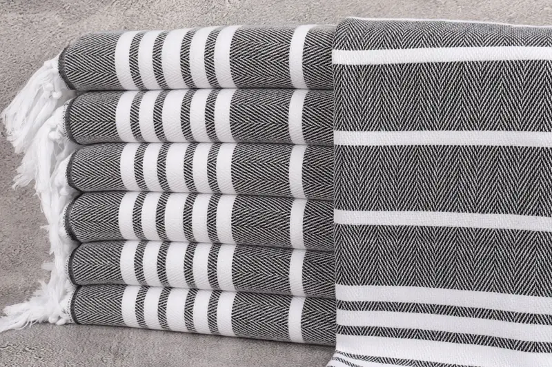 Bachelorette Party Gifts, Monogram Kitchen Towel, Turkish Hand Towel, 40x20 Cotton Zig zag Towel, Xmas Gifts, Gift For Her, Bridesmaid Gifts - 1