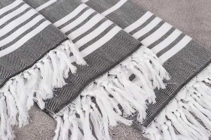 Bachelorette Party Gifts, Monogram Kitchen Towel, Turkish Hand Towel, 40x20 Cotton Zig zag Towel, Xmas Gifts, Gift For Her, Bridesmaid Gifts - 5