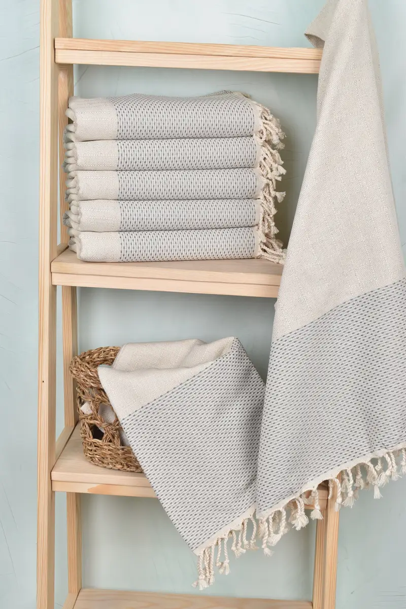 Home Decor Gifts, Wedding Gift Ideas, 70x40 Cotton Polka Dot Towel, Summer Gift, Spa Towel, Best Beach Towel, Luxury Turkish beach towel with fringe - 3