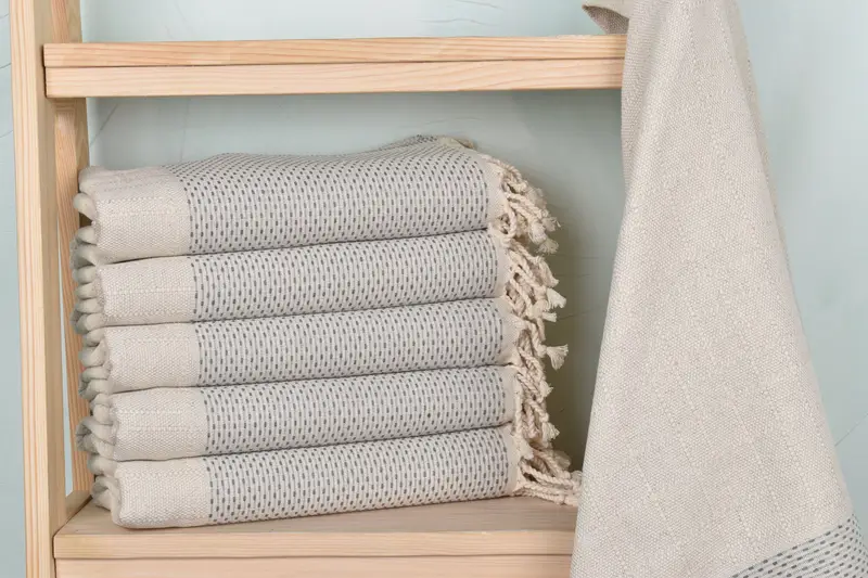 Home Decor Gifts, Wedding Gift Ideas, 70x40 Cotton Polka Dot Towel, Summer Gift, Spa Towel, Best Beach Towel, Luxury Turkish beach towel with fringe - 2
