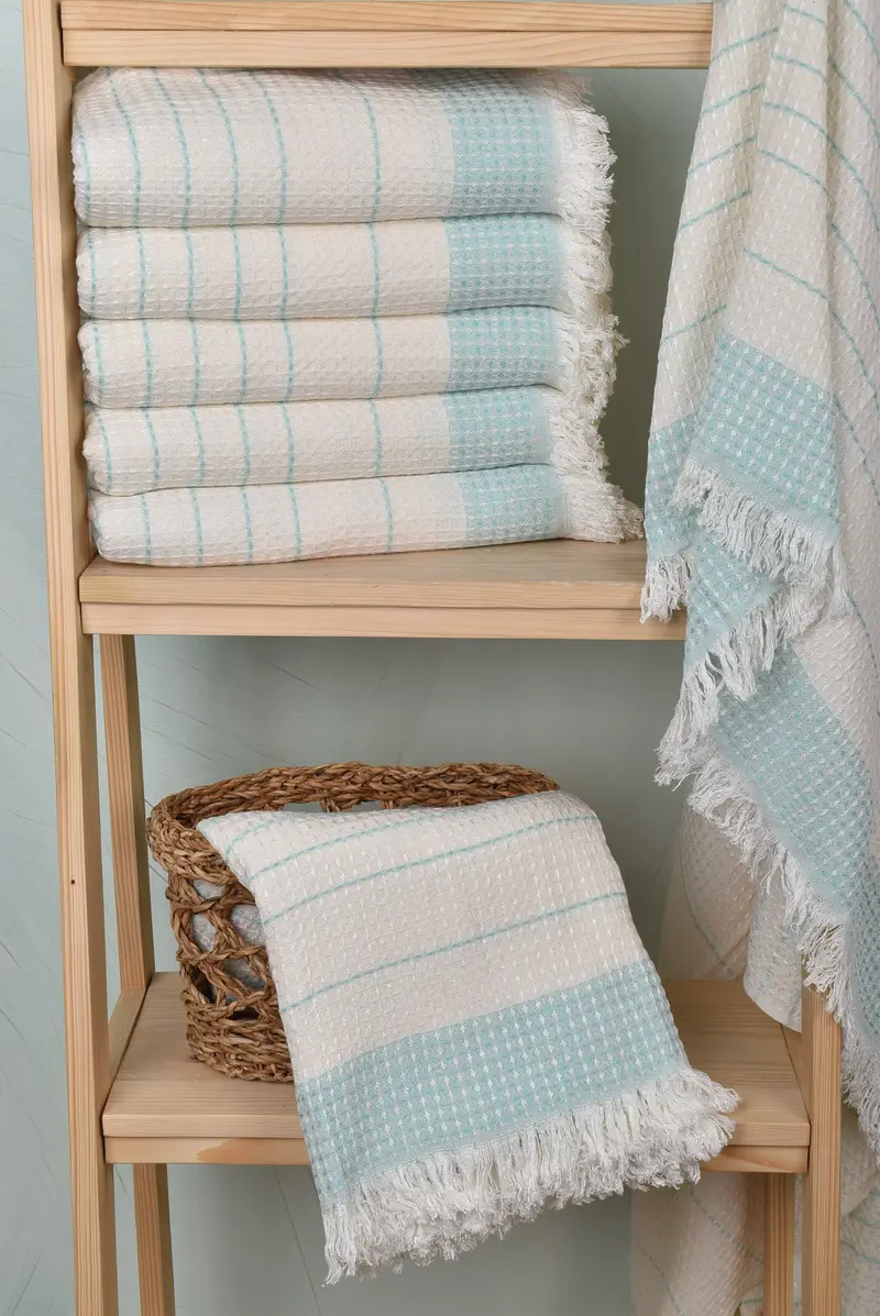 Yoga Towel, Monogram Turkish Towel, Engagement Gift, Bachelorette Beach Towel, Personalized Gifts, 70x40 Cotton Waffle Towel, Housewarming Gift - 3